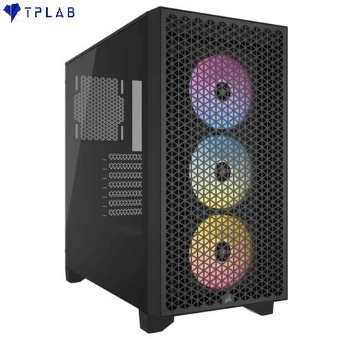  Case máy tính CORSAIR 3000D RGB AIRFLOW Mid-Tower PC Case – Black 