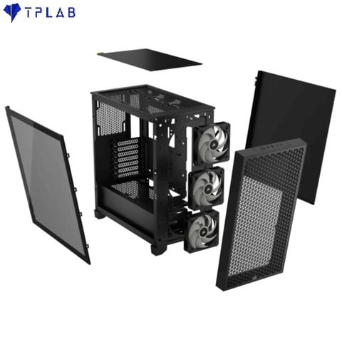  Case máy tính CORSAIR 3000D RGB AIRFLOW Mid-Tower PC Case – Black 