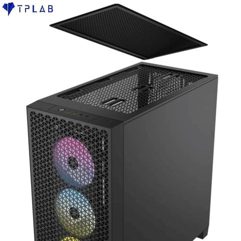  Case máy tính CORSAIR 3000D RGB AIRFLOW Mid-Tower PC Case – Black 