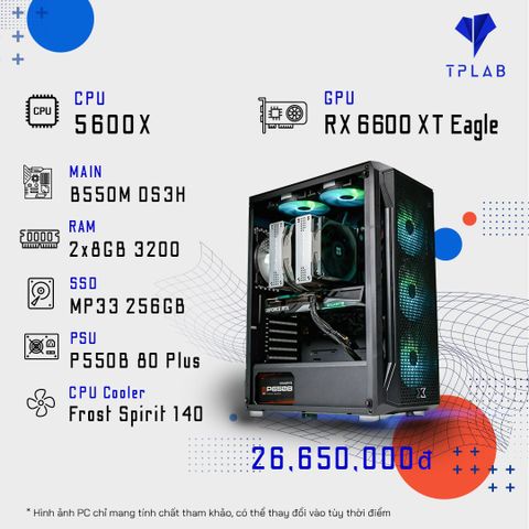  PC TPLAB R5 5600X | RX 6600 XT EAGLE 