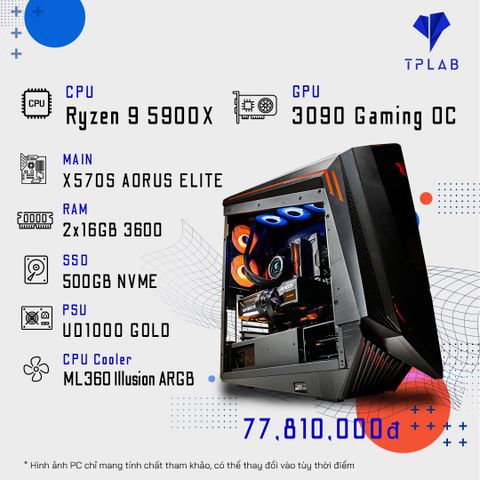  PC TPLAB R9 5900X | RTX 3090 GAMING OC 