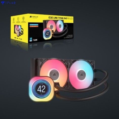  Tản nhiệt nước CPU 2 Fan Corsair iCUE LINK TITAN 240 RX RGB LCD Black CW-9061022-WW 