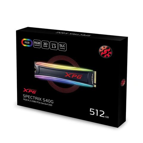  SSD ADATA XPG AS40G M.2 NVMe Gen3x4 512GB Tản nhiệt LED RGB 