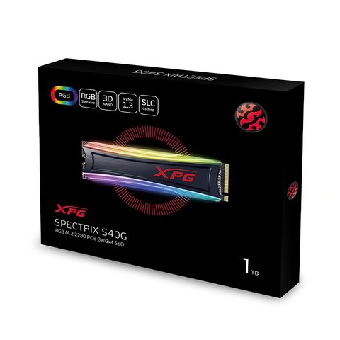  SSD ADATA XPG AS40G M.2 NVMe Gen3x4 1TB Tản nhiệt LED RGB 