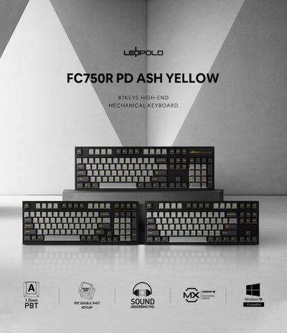  Bàn phím LEOPOLD FC750RPD Ash Yellow 