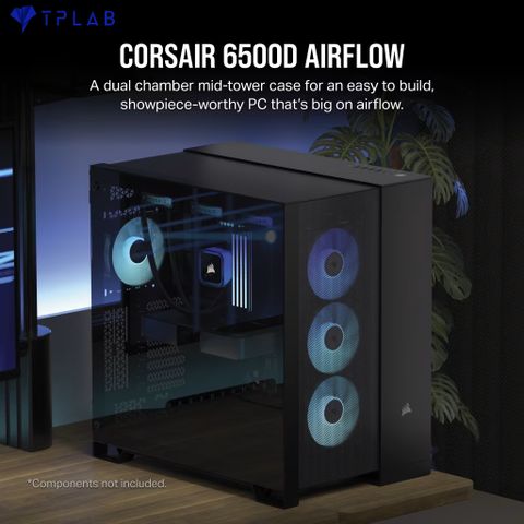  Case máy tính Corsair 6500D Airflow Tempered Glass Mid-Tower 