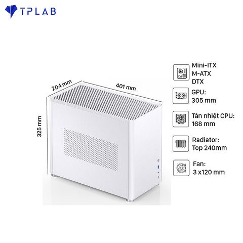  Case Jonsbo D30 White ( Mini Tower/Màu Trắng) 