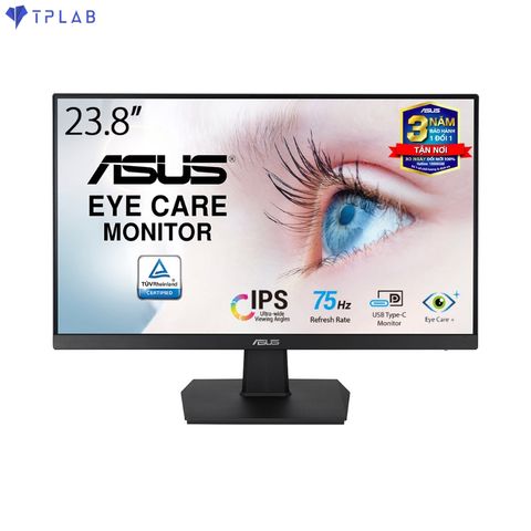  MÀN HÌNH ASUS VA24ECE (23.8 INCH/FHD/IPS/75HZ/5MS/USB TYPEC) 