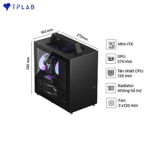  Case Jonsbo T8 Plus Black ( Mini Tower/Màu Đen) 