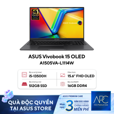  ASUS Vivobook 15 OLED A1505VA-L1114W (A1505, 13th Gen Intel Core i5) 