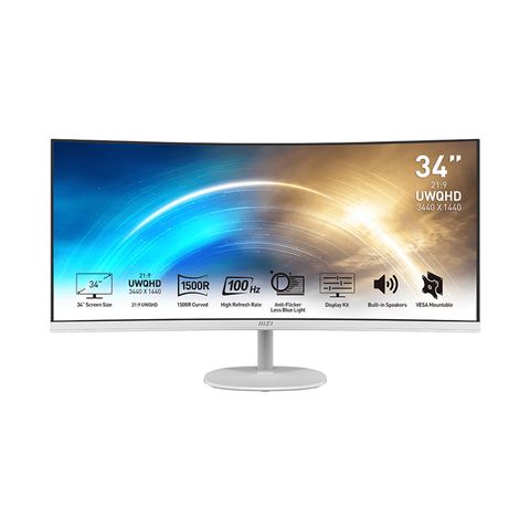  Màn hình cong MSI Pro MP341CQW 34 inch 2K  VA 100Hz 1ms 