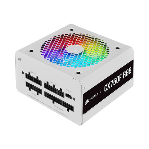  ( 750W ) Nguồn máy tình CORSAIR CX750F RGB White 80 PLUS BRONZE 