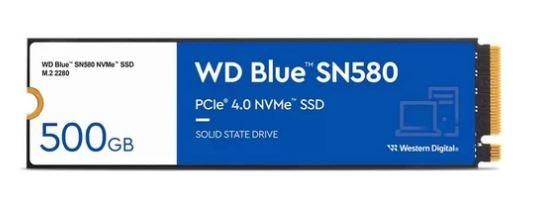  SSD WD Blue SN580 500GB M2 PCIe Gen 4.0 WDS500G3B0E 