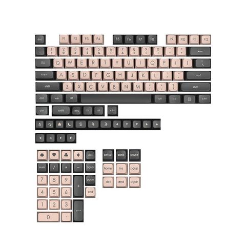  Ajazz Keycap Set Peace Kitty PBT Keycap Gray White 