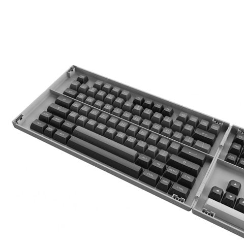  AKKO Keycap set – Black & Silver (PBT Double-Shot/ASA profile/197 nút) 