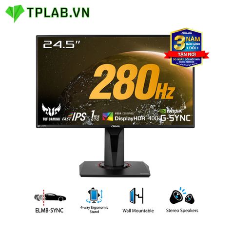  Màn hình ASUS TUF Gaming VG259QM 25″ IPS 280Hz G-Sync Compatible DisplayHDR 400 