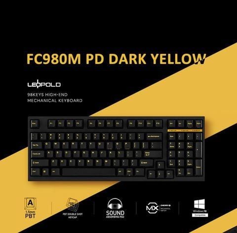  Bàn phím LEOPOLD FC980MPD Dark Yellow 