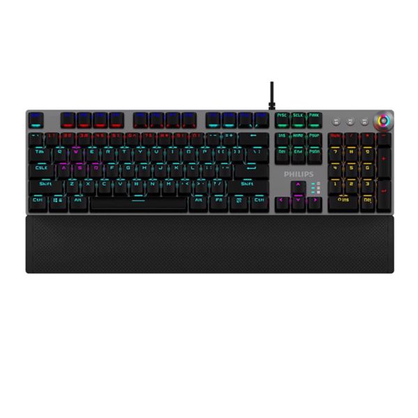  Bàn Phím Philips MOMENTUM RGB SPK8614 WHITE/PINK 