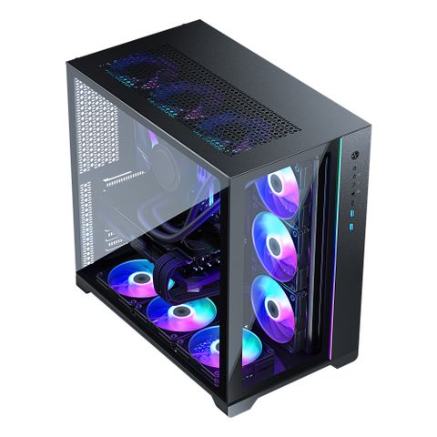  CASE METALLIC GEAR Neo Qube ATX Case, Digital RGB, Glass, Black 