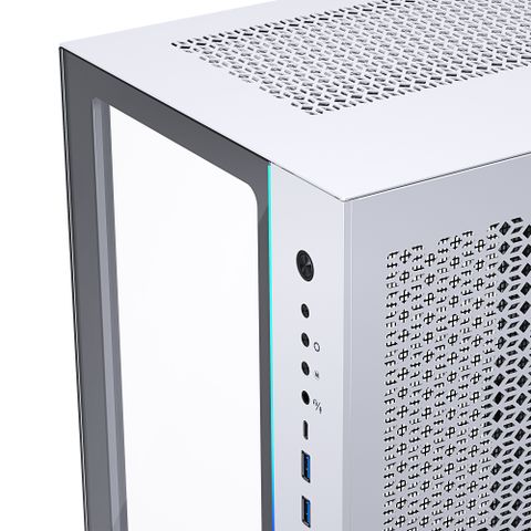  CASE METALLIC GEAR Neo Qube ATX Case, Digital RGB, Glass, White 