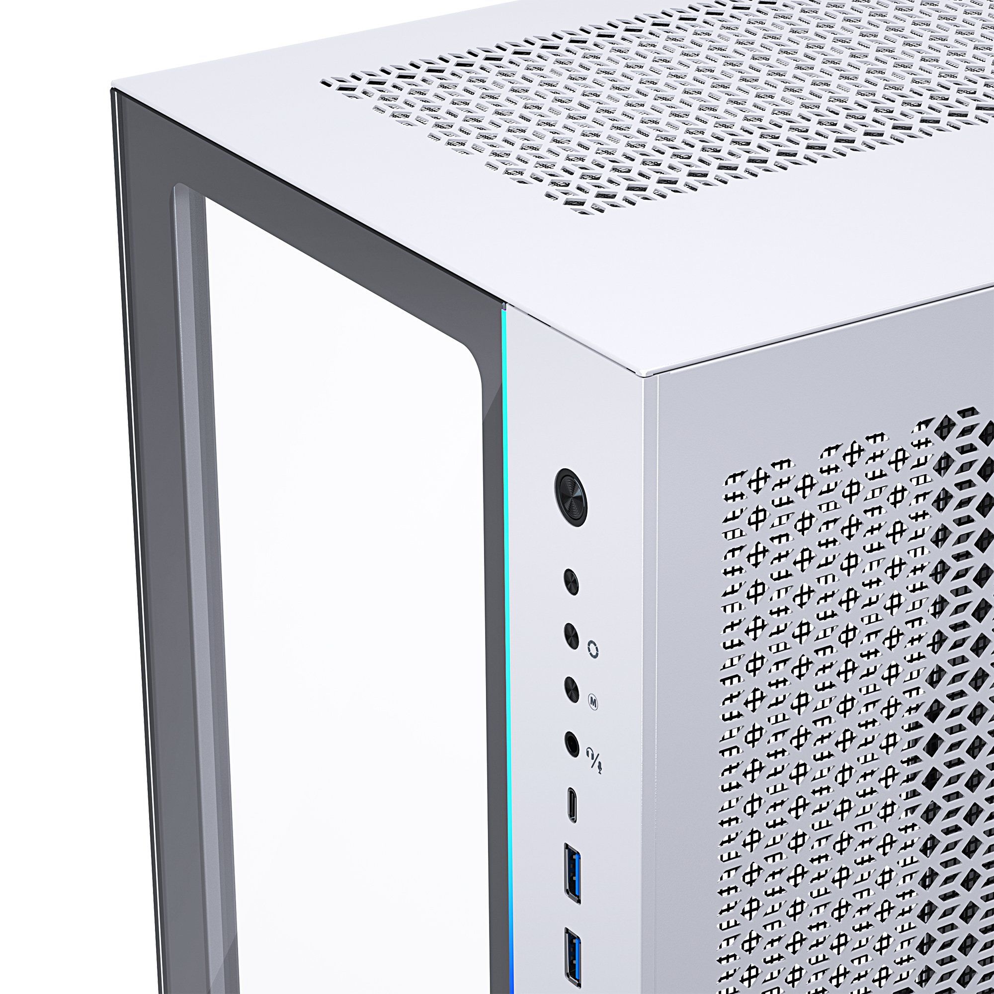 CASE METALLIC GEAR Neo Qube ATX Case, Digital RGB, Glass, White TPLAB