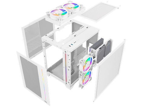  Case máy tính Mik Lv12 Mini Elite White 