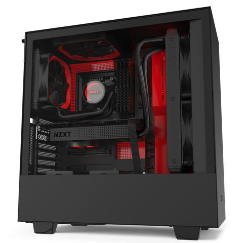  Case NZXT H510i MATTE BLACK/RED (MId - Tower) 