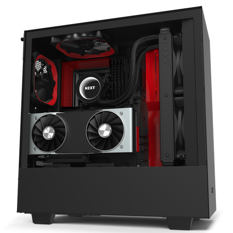  Case NZXT H510i MATTE BLACK/RED (MId - Tower) 