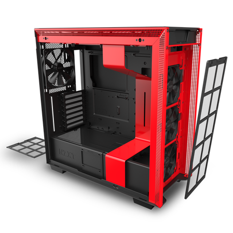  Case NZXT H710 MATTE BLACK/RED (MId - Tower) 