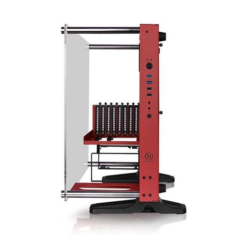  Case Thermaltake CORE P3 Tempered Glass RED  Mid - Tower 