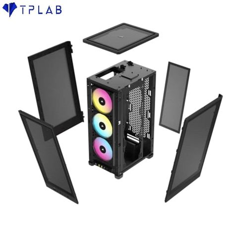  Case máy tính CORSAIR 2000D RGB AIRFLOW Mini-ITX - Black 