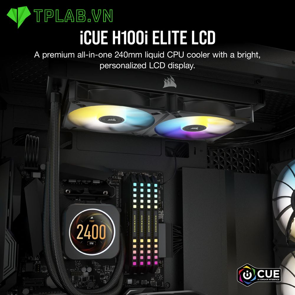  Tản nhiệt nước AIO CORSAIR H100i ELITE LCD 