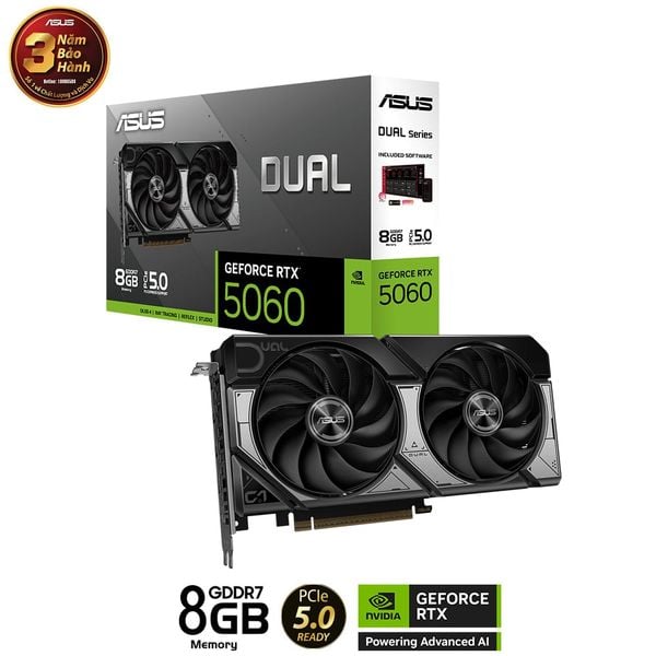  ASUS Dual GeForce RTX 5060 8GB GDDR7 