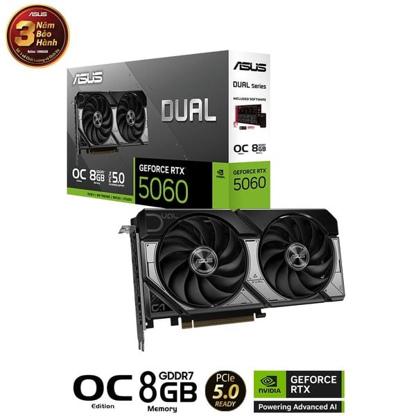  ASUS Dual GeForce RTX 5060 8GB GDDR7 OC Edition 