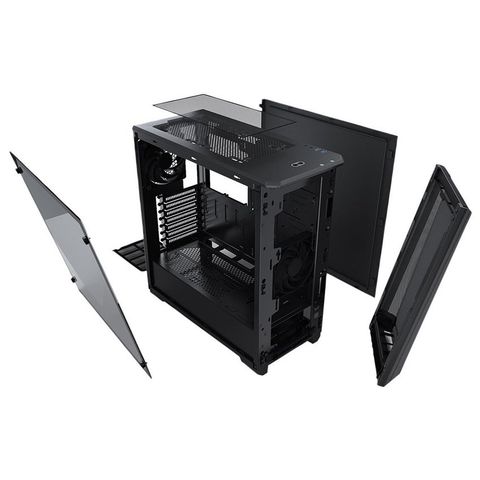  Case PHANTEKS Eclipse P400 Air Mid Tower Case, Tempered Glass, Airflow Version Black 