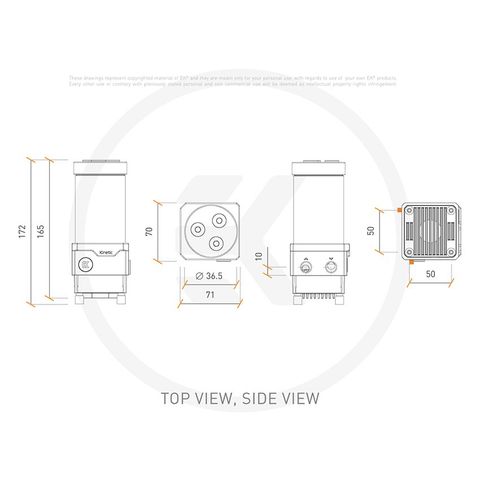  Pump EK-Quantum Kinetic TBE 160 DDC PWM D-RGB - Plexi 