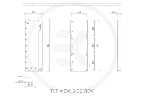  EK-Quantum Volume FLT 360 D-RGB - Plexi 