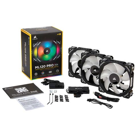  Fan CORSAIR ML120 Pro RGB (3PCS) + Lighting Node Pro 