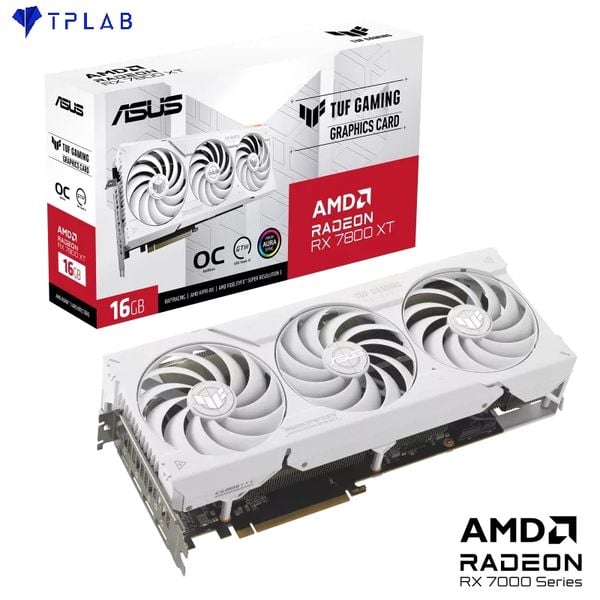  ASUS TUF Gaming Radeon RX 7800 XT White OC Edition 16GB GDDR6 