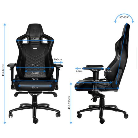  Ghế Chơi Game NobleChairs Epic Series Black 