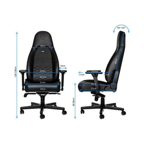  Ghế Chơi Game NobleChairs Icon Series Black 