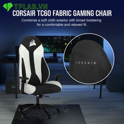  Ghế Chơi Game Corsair TC60 Fabric - White 