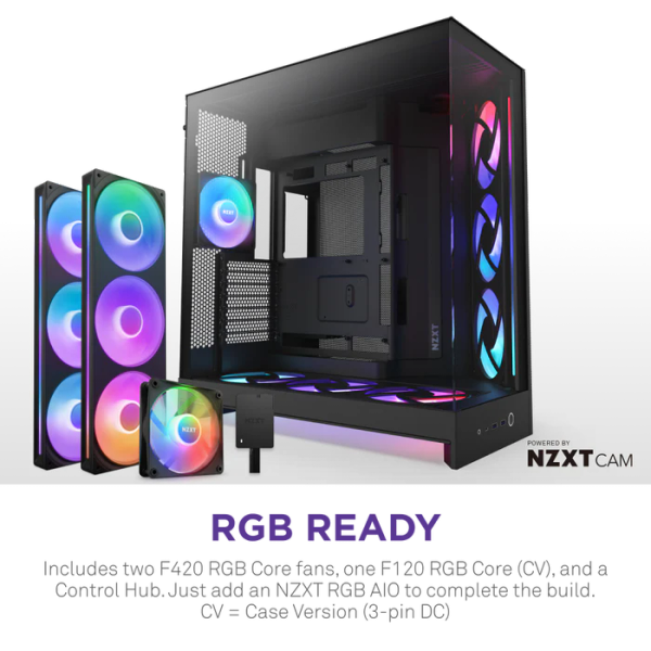  VỎ CASE NZXT H9 FLOW RGB+  2025 BLACK 