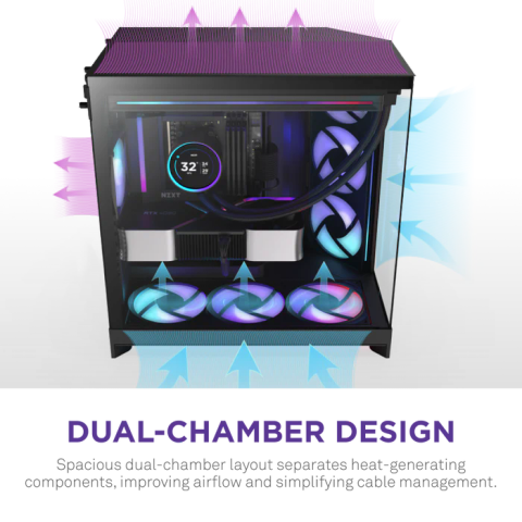  VỎ CASE NZXT H9 FLOW RGB - 2025 BLACK 
