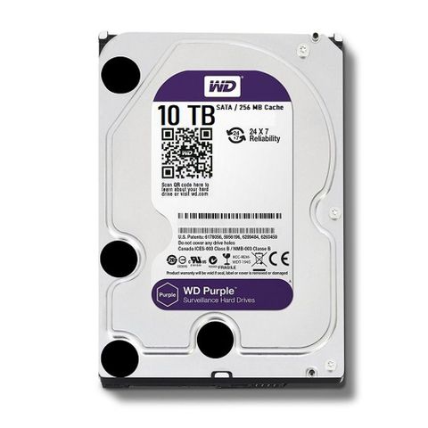  HDD WD Purple 10TB 3.5 inch SATA III 256MB Cache 5400RPM WD100PURZ 