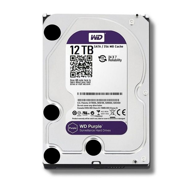 HDD WD Purple 12TB 3.5 inch SATA III 256MB Cache 7200RPM WD121PURZ 