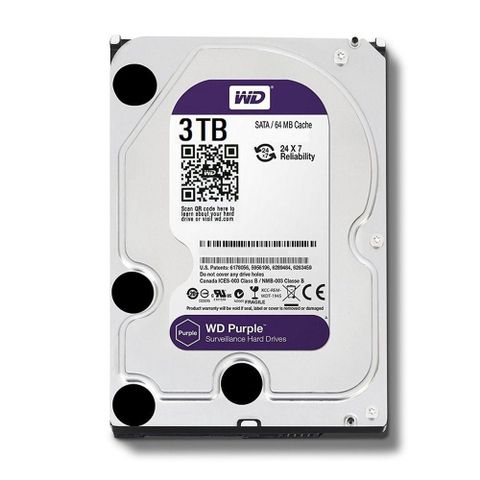  HDD WD Purple 3TB 3.5 inch SATA III 64MB Cache 5400RPM WD30PURZ 