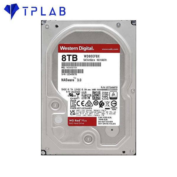  HDD WD Red Plus 8TB 3.5 inch SATA III 128MB Cache 5640RPM WD80EFZZ 