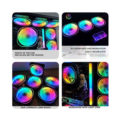  Fan LED Coolmoon K3 LED RGB (3 Fan Pack / Kèm điều khiển) 