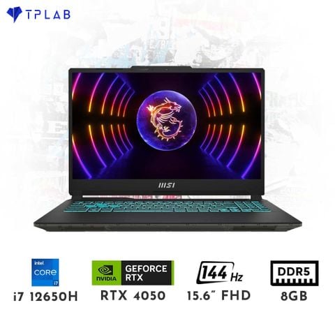  MSI Cyborg 15 A12VE 240VN RTX 4050 6GB i7 12650H 8GB 512GB 15.6” FHD 144Hz IPS 